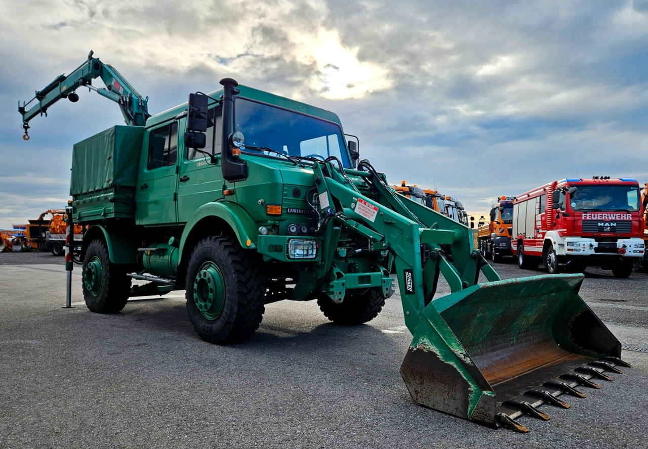 Unimog U2150 Doka HIAB 105 Kran Winde Frontlader - Camion, Camion grue: photos 5 Unimog U2150 Doka HIAB 105 Kran Winde Frontlader - Camion, Camion grue: photos 5