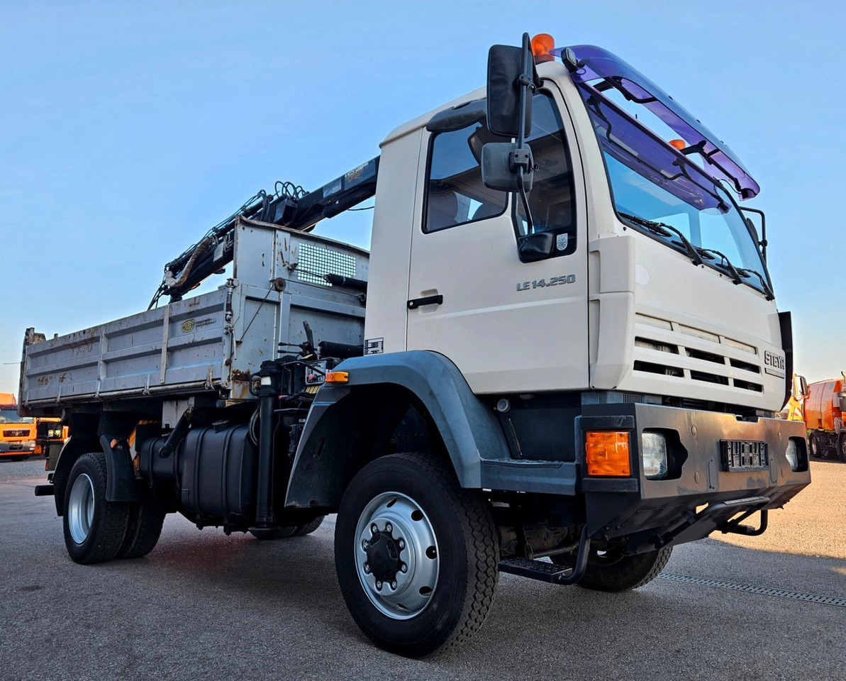 MAN LE 14.250 4x4 HIAB 077BS-2 Kran Greifer - Camion benne, Camion grue: photos 1 MAN LE 14.250 4x4 HIAB 077BS-2 Kran Greifer - Camion benne, Camion grue: photos 1