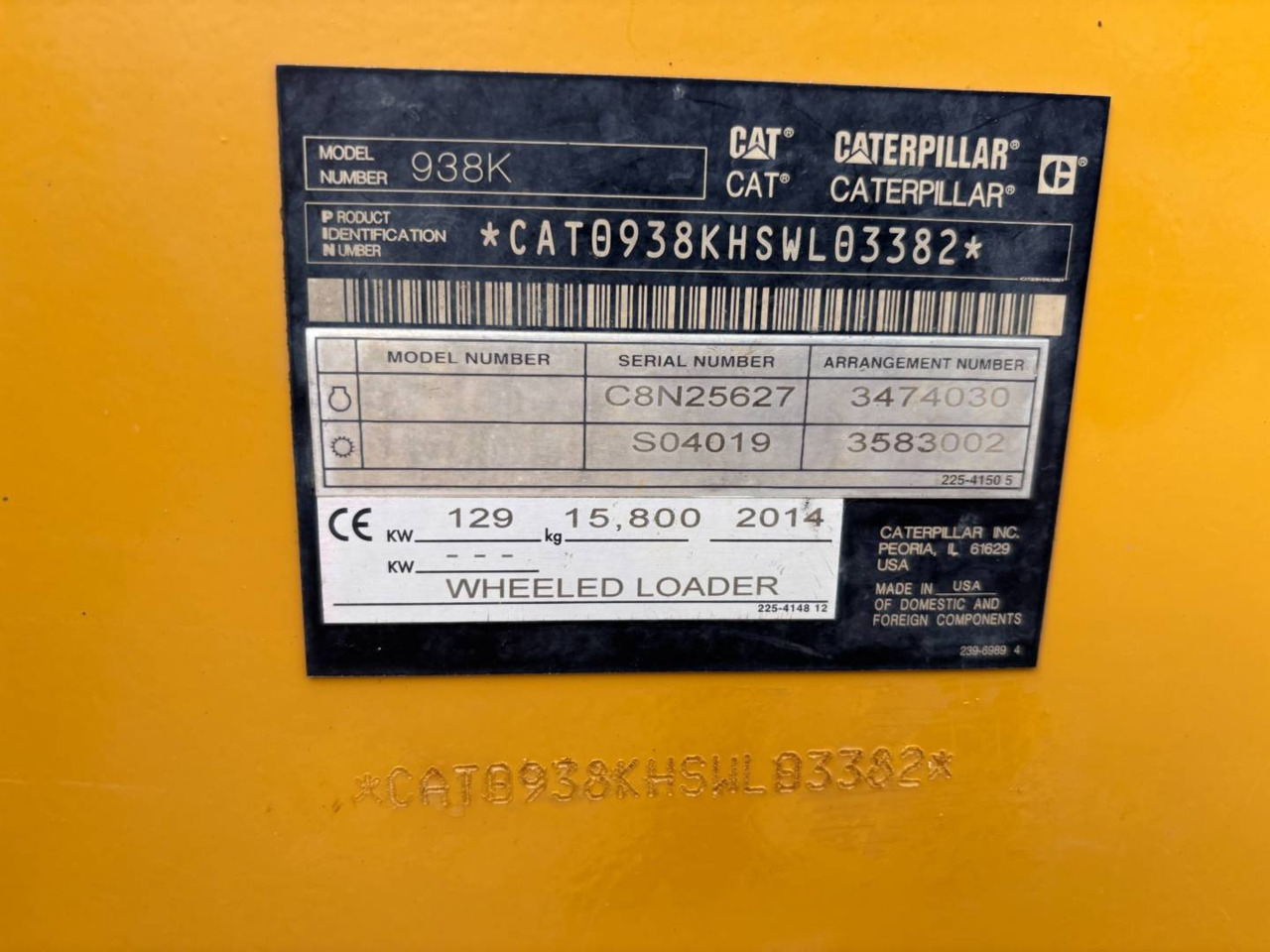 Chargeuse sur pneus CAT 938K: photos 6