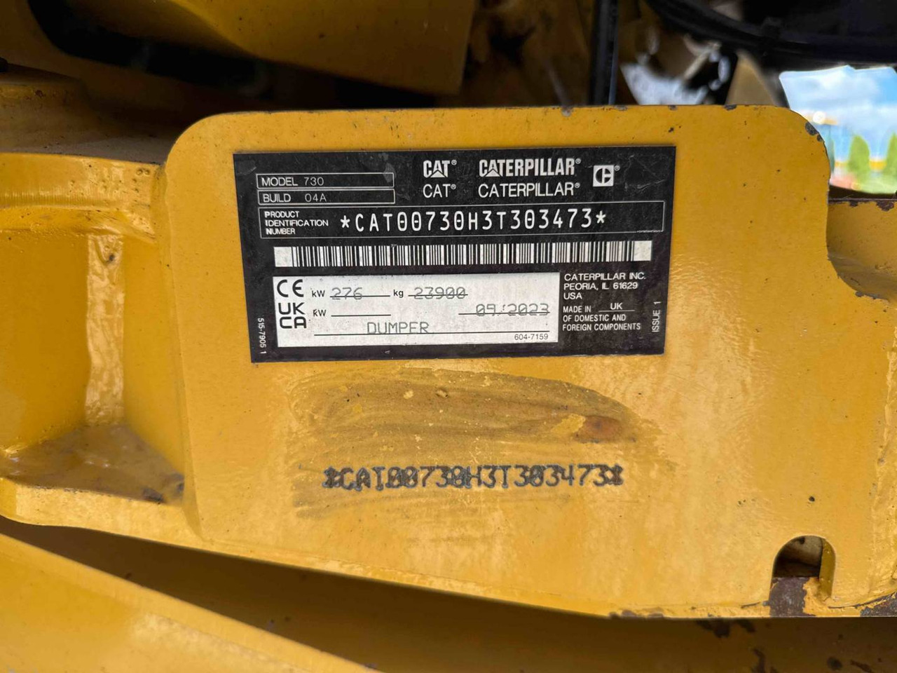 Tombereau articulé CAT 730: photos 7 Tombereau articulé CAT 730: photos 7