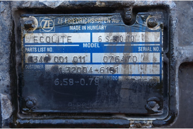 ZF 6S800OD TGL - 81.32004-6180 - Boîte de vitesse pour Camion: photos 5 ZF 6S800OD TGL - 81.32004-6180 - Boîte de vitesse pour Camion: photos 5