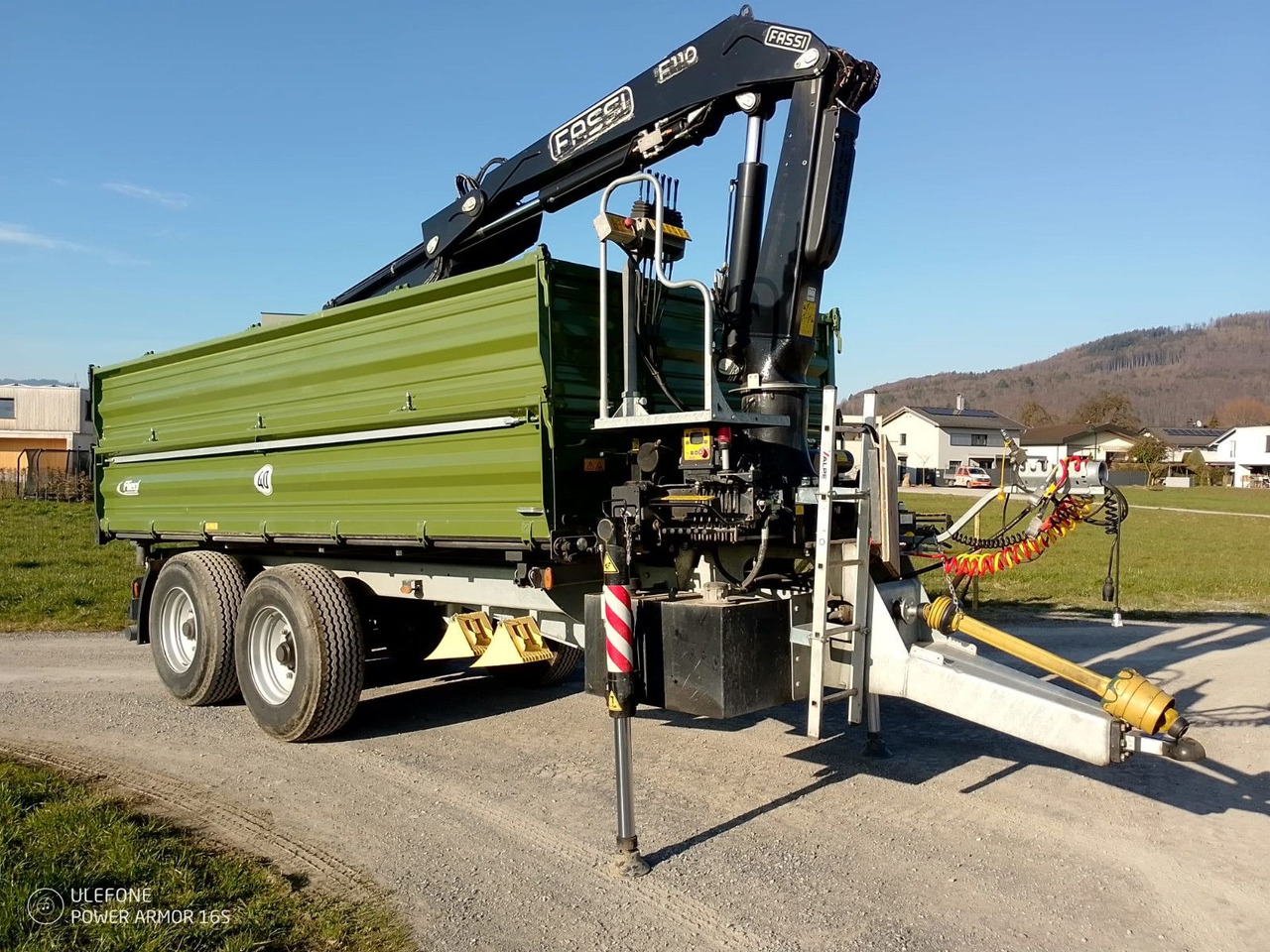 Fliegl TDK160, Agraranhänger, Fassi F110, EU Papiere - Remorque benne: photos 1 Fliegl TDK160, Agraranhänger, Fassi F110, EU Papiere - Remorque benne: photos 1