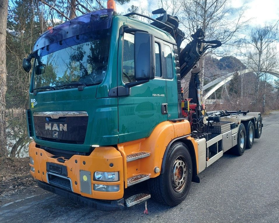 MAN TGS 35.480 8x4, E5, Fassi F235CXP Kran+Abroll - Camion grue, Camion ampliroll: photos 2 MAN TGS 35.480 8x4, E5, Fassi F235CXP Kran+Abroll - Camion grue, Camion ampliroll: photos 2