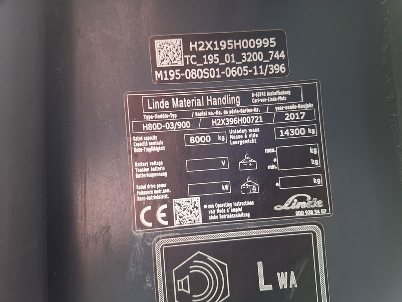 Linde H80D - Chariot élévateur diesel: photos 5 Linde H80D - Chariot élévateur diesel: photos 5