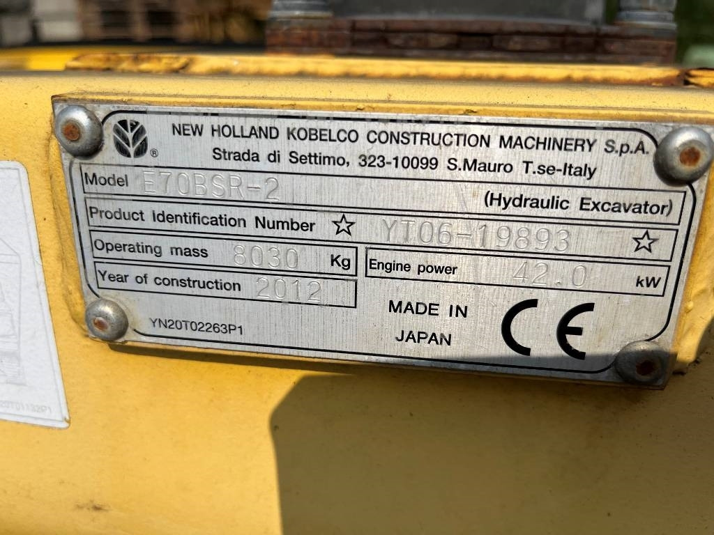 New Holland E 70 B SR - Mini pelle: photos 2 New Holland E 70 B SR - Mini pelle: photos 2