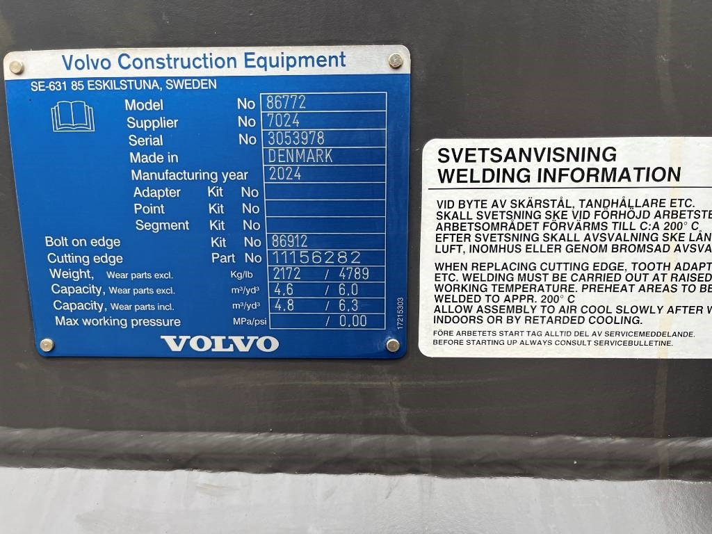 Volvo L150H L180H Ny Skopa Volvo L150 L180 Bucket  - Godet pour Engins de chantier: photos 2 Volvo L150H L180H Ny Skopa Volvo L150 L180 Bucket  - Godet pour Engins de chantier: photos 2