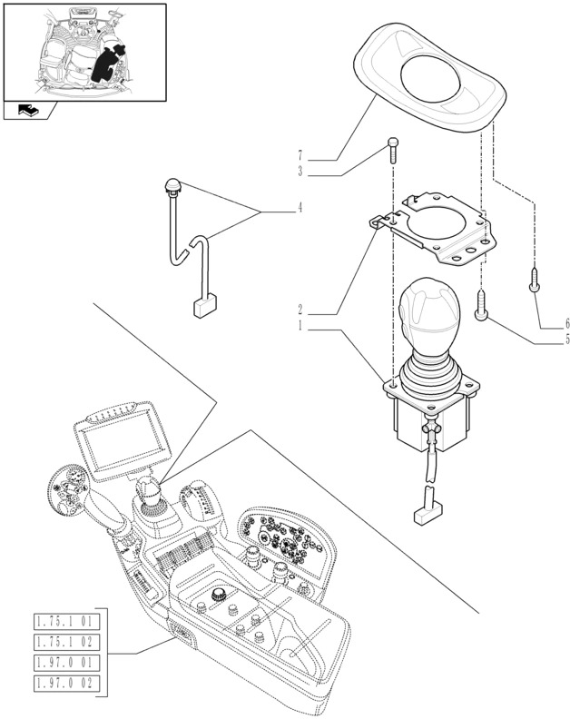 New Holland T6010 Joystick 84253192 - Cabine et intérieur pour Tracteur agricole: photos 1 New Holland T6010 Joystick 84253192 - Cabine et intérieur pour Tracteur agricole: photos 1