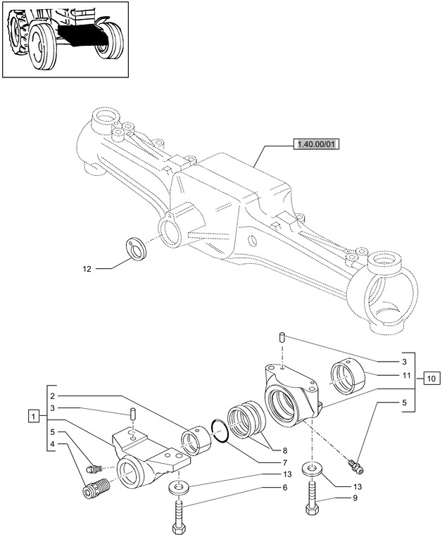 New Holland T6010 T6090 T6070 Czop zawieszenia obr 87311603 - Suspension pour Tracteur agricole: photos 1 New Holland T6010 T6090 T6070 Czop zawieszenia obr 87311603 - Suspension pour Tracteur agricole: photos 1