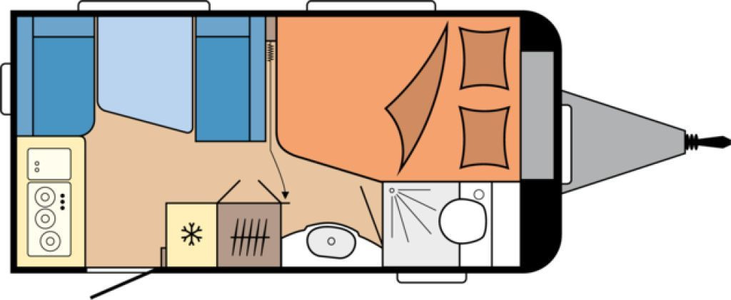 Hobby De Luxe 400 SFe 1500kg., Fahrradträger - Caravane: photos 2 Hobby De Luxe 400 SFe 1500kg., Fahrradträger - Caravane: photos 2