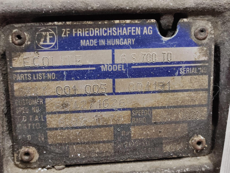 Iveco ZF 6S700TO GEARBOX - Boîte de vitesse pour Camion: photos 5 Iveco ZF 6S700TO GEARBOX - Boîte de vitesse pour Camion: photos 5