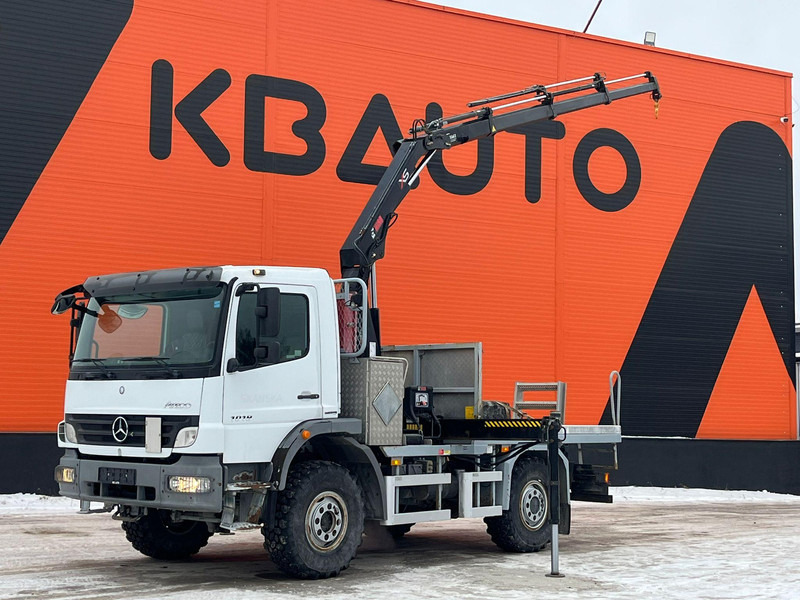 Mercedes-Benz Atego 1018 4x4 Hiab 077 - B3 HiDUO - Camion plateau, Camion grue: photos 1 Mercedes-Benz Atego 1018 4x4 Hiab 077 - B3 HiDUO - Camion plateau, Camion grue: photos 1