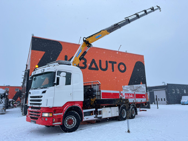 Scania R 500 6x2*4 EFFER 255/6S / PLATFORM L=6620 mm - Camion plateau, Camion grue: photos 1 Scania R 500 6x2*4 EFFER 255/6S / PLATFORM L=6620 mm - Camion plateau, Camion grue: photos 1