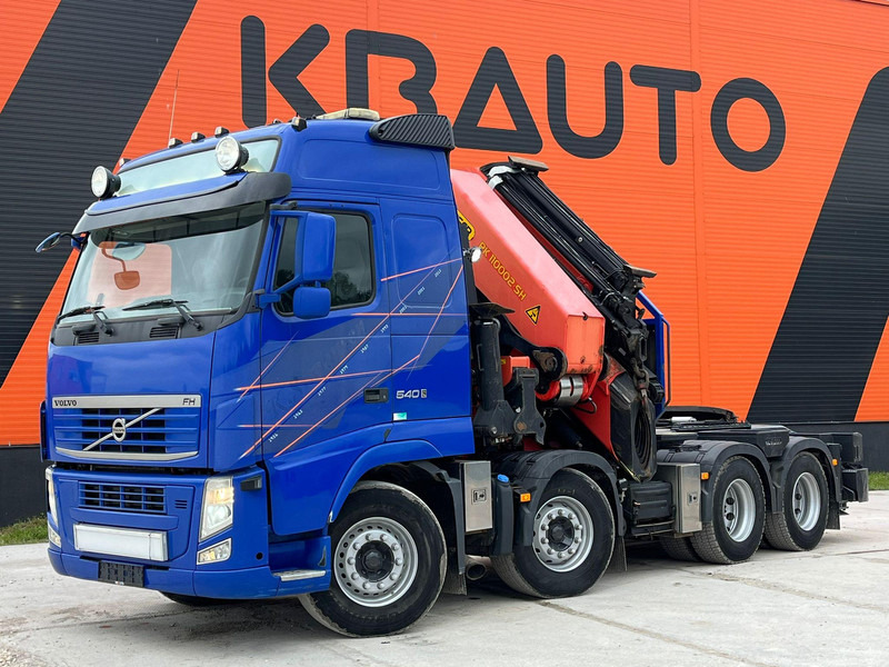Volvo FH 540 8x4 PALFINGER PK110002 / RETARDER - Camion plateau, Camion grue: photos 2 Volvo FH 540 8x4 PALFINGER PK110002 / RETARDER - Camion plateau, Camion grue: photos 2