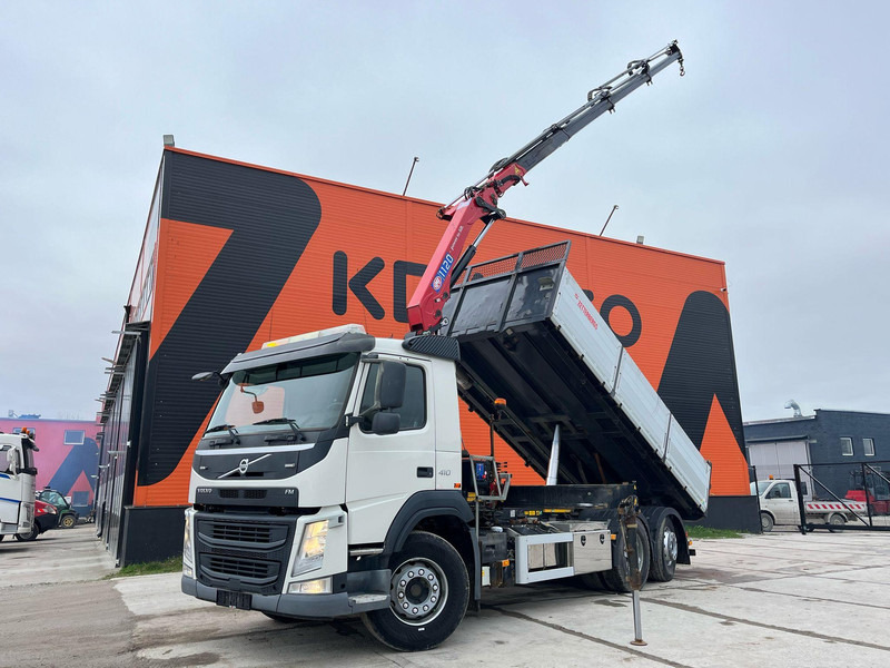 Volvo FM 410 6x2*4 HMF 1120-K4 / TIPPER BOX L=5573 mm - Camion benne, Camion grue: photos 1 Volvo FM 410 6x2*4 HMF 1120-K4 / TIPPER BOX L=5573 mm - Camion benne, Camion grue: photos 1