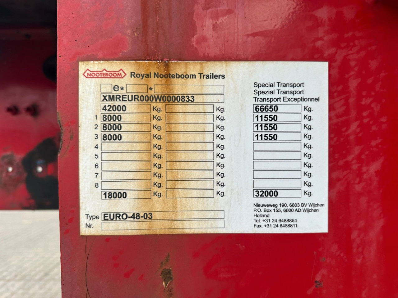 Nooteboom 3 achs tiefbett / Kesselbrücke - Semi-remorque surbaissé: photos 4 Nooteboom 3 achs tiefbett / Kesselbrücke - Semi-remorque surbaissé: photos 4
