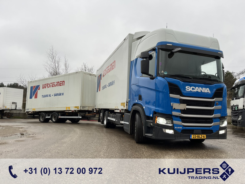 Scania R410 Highline / BDF Box + Wecon AWZ 218 / BDF Box / 448 dkm / NL Truck + Trailer - Camion fourgon: photos 1 Scania R410 Highline / BDF Box + Wecon AWZ 218 / BDF Box / 448 dkm / NL Truck + Trailer - Camion fourgon: photos 1