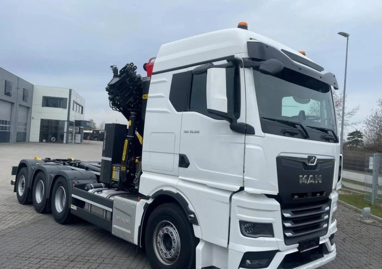 MAN TGS 35.510 8×4 Tridem kranväxlare Palfinger - Camion ampliroll, Camion grue: photos 2 MAN TGS 35.510 8×4 Tridem kranväxlare Palfinger - Camion ampliroll, Camion grue: photos 2