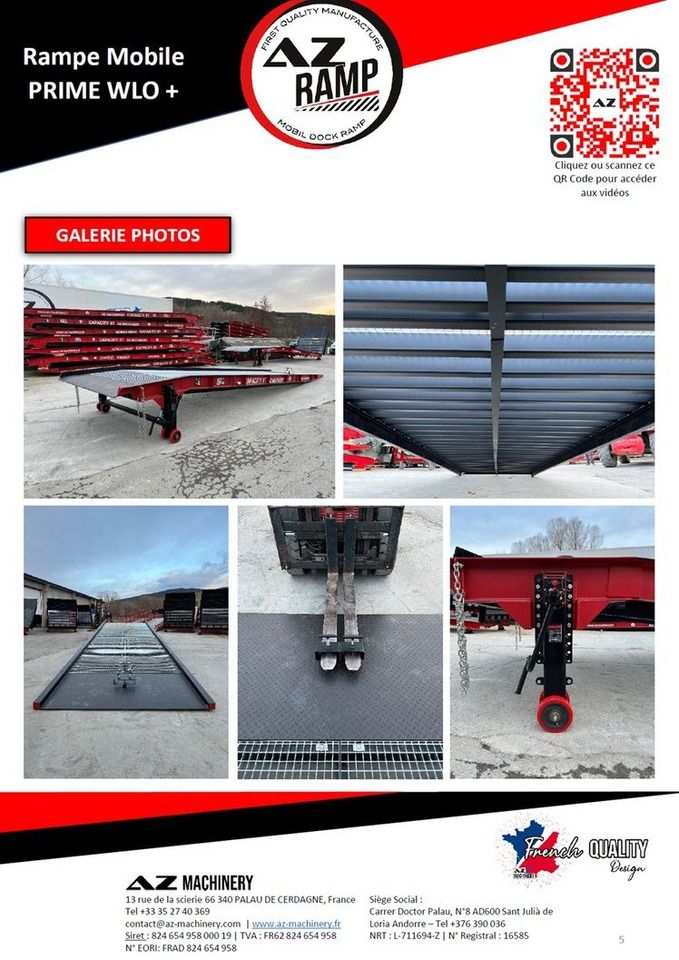 AZ RAMP-PRIME PRIME WLO + 8 . Industrial Mobil Loading Ramp - Rampe de chargement: photos 5 AZ RAMP-PRIME PRIME WLO + 8 . Industrial Mobil Loading Ramp - Rampe de chargement: photos 5