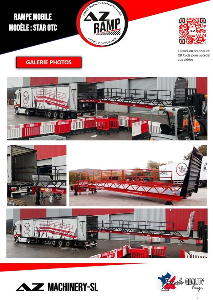 Rampe de chargement neuf Loading Ramp with with hydraulic folding bridge - AZ RAMP - STAR-OTC- 8T. 8 ton capacity: photos 5 Rampe de chargement neuf Loading Ramp with with hydraulic folding bridge - AZ RAMP - STAR-OTC- 8T. 8 ton capacity: photos 5