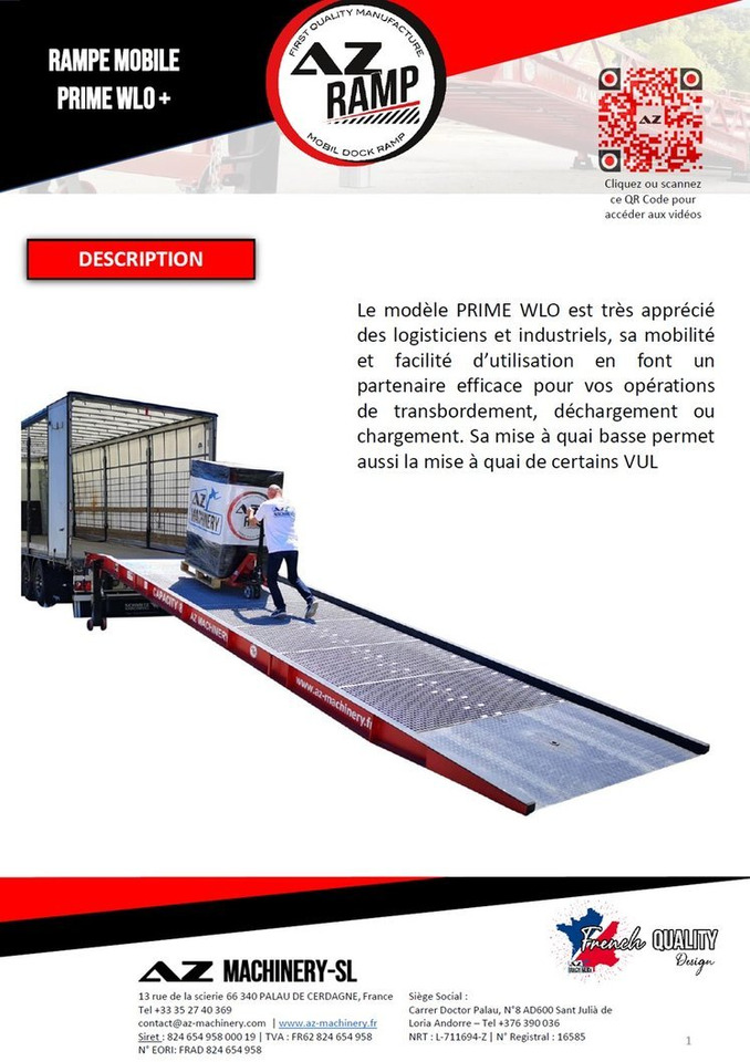 **RENTAL 12-24-36 Month** AZ RAMP-PRIME PRIME WLO + 8 . Industrial Mobil Loading Ramp - Rampe de chargement: photos 3 **RENTAL 12-24-36 Month** AZ RAMP-PRIME PRIME WLO + 8 . Industrial Mobil Loading Ramp - Rampe de chargement: photos 3