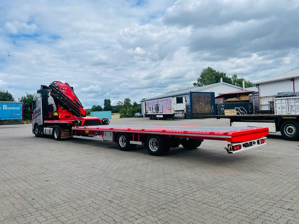 Wiese Stufensattel Tieflader mit Kran Fassi F545 - Semi-remorque plateau: photos 4 Wiese Stufensattel Tieflader mit Kran Fassi F545 - Semi-remorque plateau: photos 4
