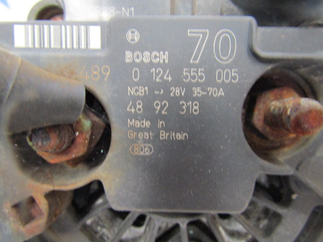 DENNIS ELITE II BOSCH ALTERNATOR P/NO 0124555005 - Système électrique pour Véhicule de voirie/ Spécial: photos 3 DENNIS ELITE II BOSCH ALTERNATOR P/NO 0124555005 - Système électrique pour Véhicule de voirie/ Spécial: photos 3