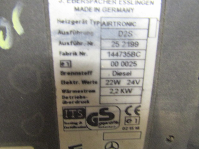EBERSPACHER “AIRTRONIC” NIGHT HEATER TYPE D2 & D1LC CHOICE AVAILABLE SUITS MAN AND MERCEDES - Cabine et intérieur pour Camion: photos 4 EBERSPACHER “AIRTRONIC” NIGHT HEATER TYPE D2 & D1LC CHOICE AVAILABLE SUITS MAN AND MERCEDES - Cabine et intérieur pour Camion: photos 4