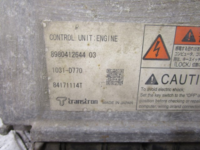 ISUZU N75 (4HK1) ENGINE ECU 8980412644 - Bloc de gestion pour Camion: photos 2 ISUZU N75 (4HK1) ENGINE ECU 8980412644 - Bloc de gestion pour Camion: photos 2