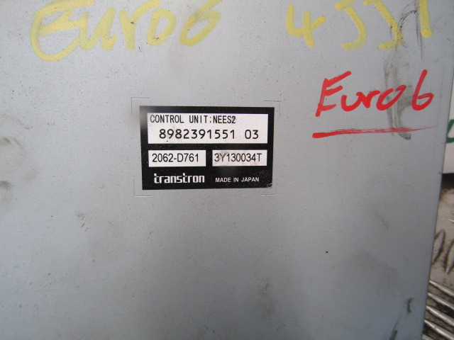 ISUZU N75 EURO 6 TRANSMISSION CONTROL UNIT P/NO 8982391551 03 - Bloc de gestion pour Camion: photos 2 ISUZU N75 EURO 6 TRANSMISSION CONTROL UNIT P/NO 8982391551 03 - Bloc de gestion pour Camion: photos 2
