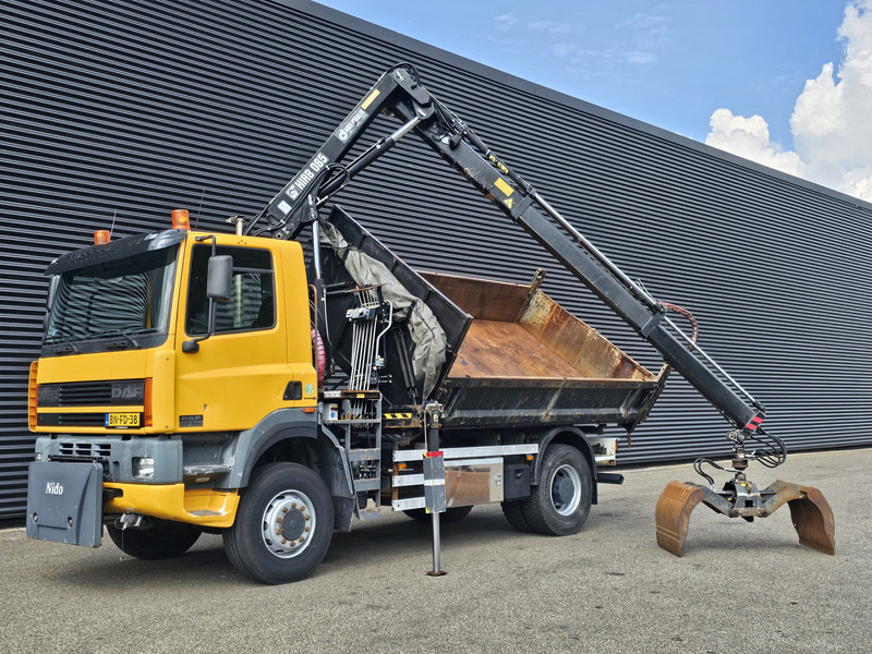 DAF CF 75.250 4X4 / HIAB CRANE + TIPPER / MANUAL / SPRING - Camion benne, Camion grue: photos 2 DAF CF 75.250 4X4 / HIAB CRANE + TIPPER / MANUAL / SPRING - Camion benne, Camion grue: photos 2