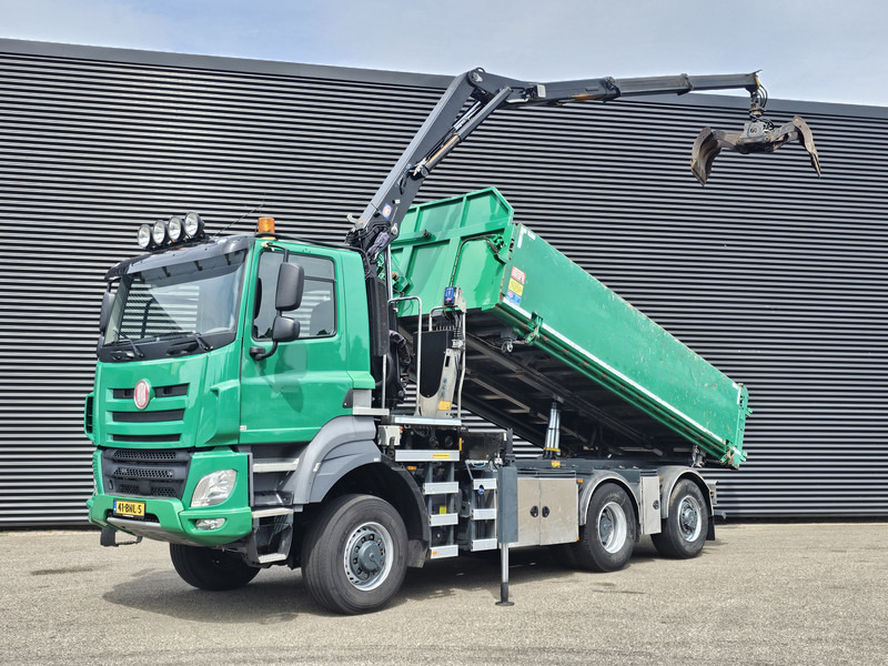 DAF TATRA T158/II 6X6 / HMF Z CRANE + 2 SIDE TIPPER - Camion benne, Camion grue: photos 1 DAF TATRA T158/II 6X6 / HMF Z CRANE + 2 SIDE TIPPER - Camion benne, Camion grue: photos 1