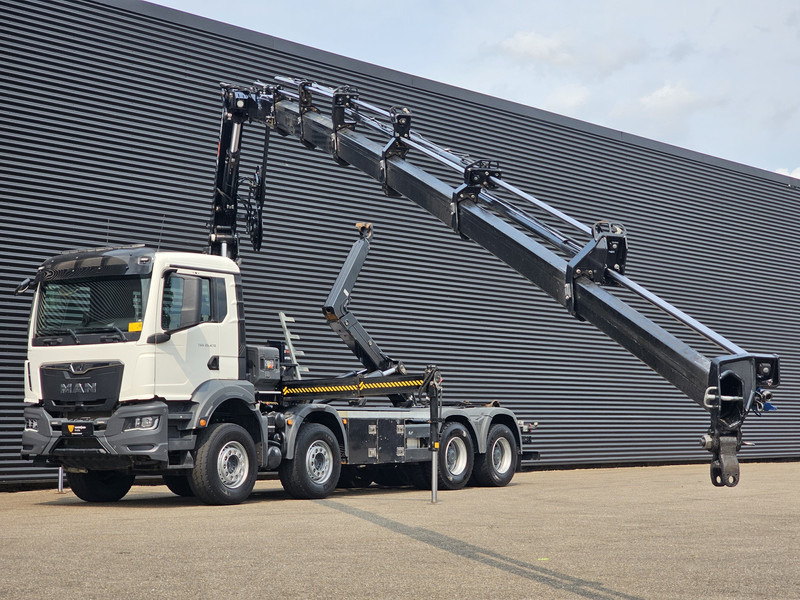 MAN TGS 35.470 8X4 BB / HIAB CRANE + HOOKLIFT - Camion ampliroll, Camion grue: photos 3 MAN TGS 35.470 8X4 BB / HIAB CRANE + HOOKLIFT - Camion ampliroll, Camion grue: photos 3