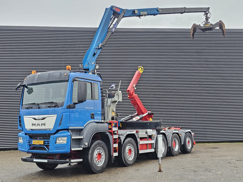 MAN TGS 47.440 BBL / 10X4 HOOKLIFT + Z CRANE - Camion ampliroll, Camion grue: photos 1 MAN TGS 47.440 BBL / 10X4 HOOKLIFT + Z CRANE - Camion ampliroll, Camion grue: photos 1