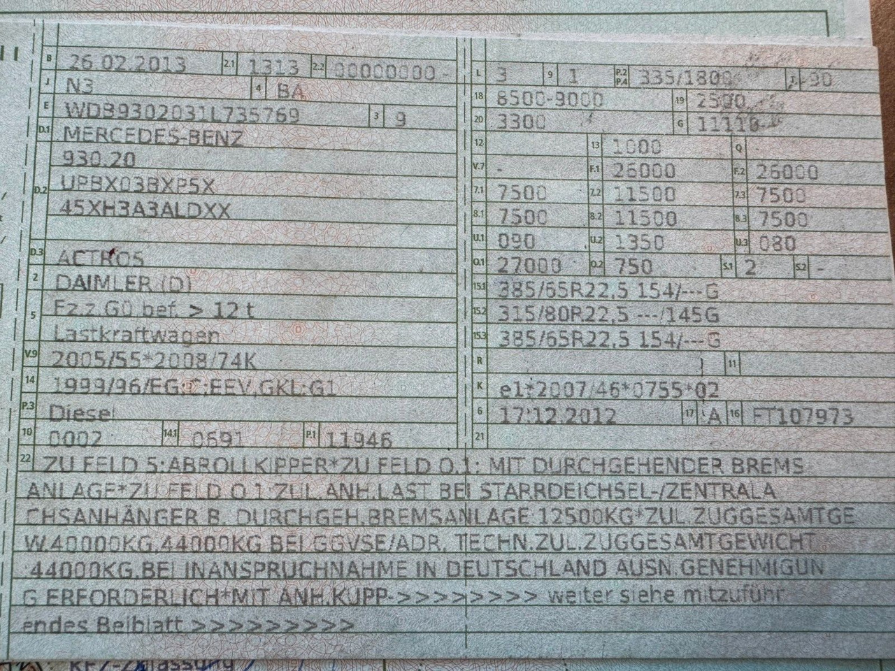 Mercedes-Benz 2546 6X2 Klima Meiller RK 20.65 - Camion ampliroll: photos 2 Mercedes-Benz 2546 6X2 Klima Meiller RK 20.65 - Camion ampliroll: photos 2