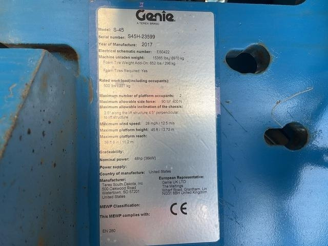Genie S45 - Nacelle télescopique: photos 5 Genie S45 - Nacelle télescopique: photos 5