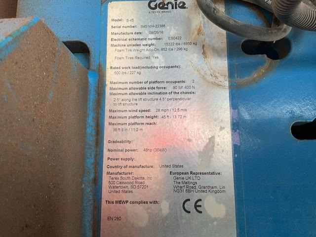 Genie S45 - Nacelle télescopique: photos 5 Genie S45 - Nacelle télescopique: photos 5