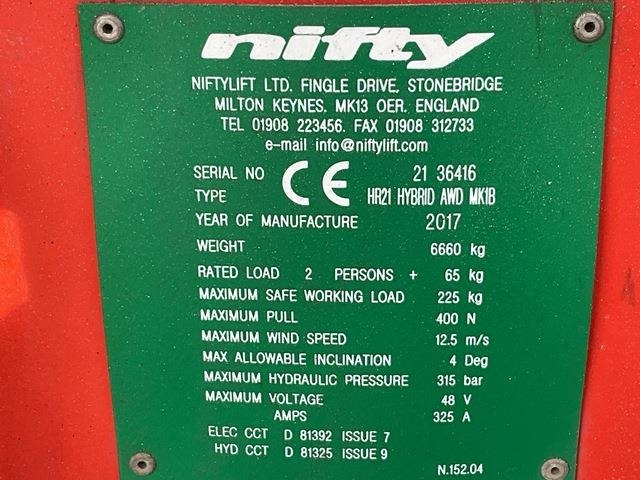 Niftylift HR21 - Nacelle articulée: photos 5 Niftylift HR21 - Nacelle articulée: photos 5