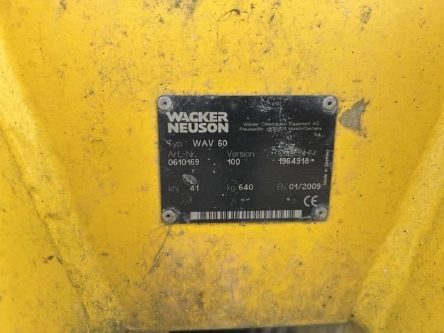 Wacker Neuson WAV60 - Plaque vibrante: photos 5 Wacker Neuson WAV60 - Plaque vibrante: photos 5