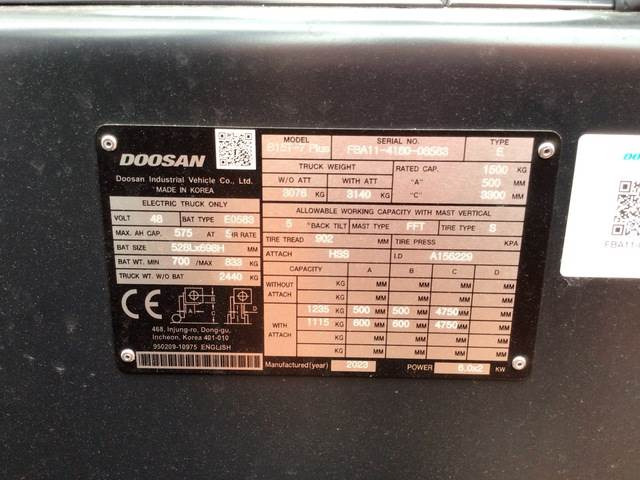 Doosan B15T-7 PLUS - Chariot élévateur électrique: photos 5 Doosan B15T-7 PLUS - Chariot élévateur électrique: photos 5