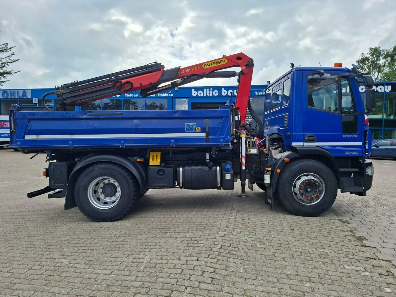 Camion benne, Camion grue Iveco ML180E32K Meiler 3-Seitenkipper Kran 2x AHK: photos 8