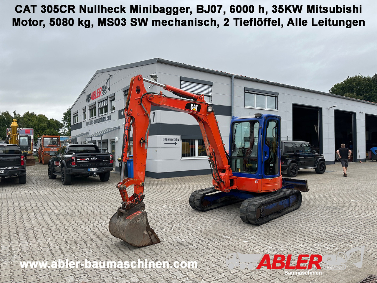 Caterpillar 305 CR Nullheck Minibagger MS03 - Mini pelle: photos 1 Caterpillar 305 CR Nullheck Minibagger MS03 - Mini pelle: photos 1