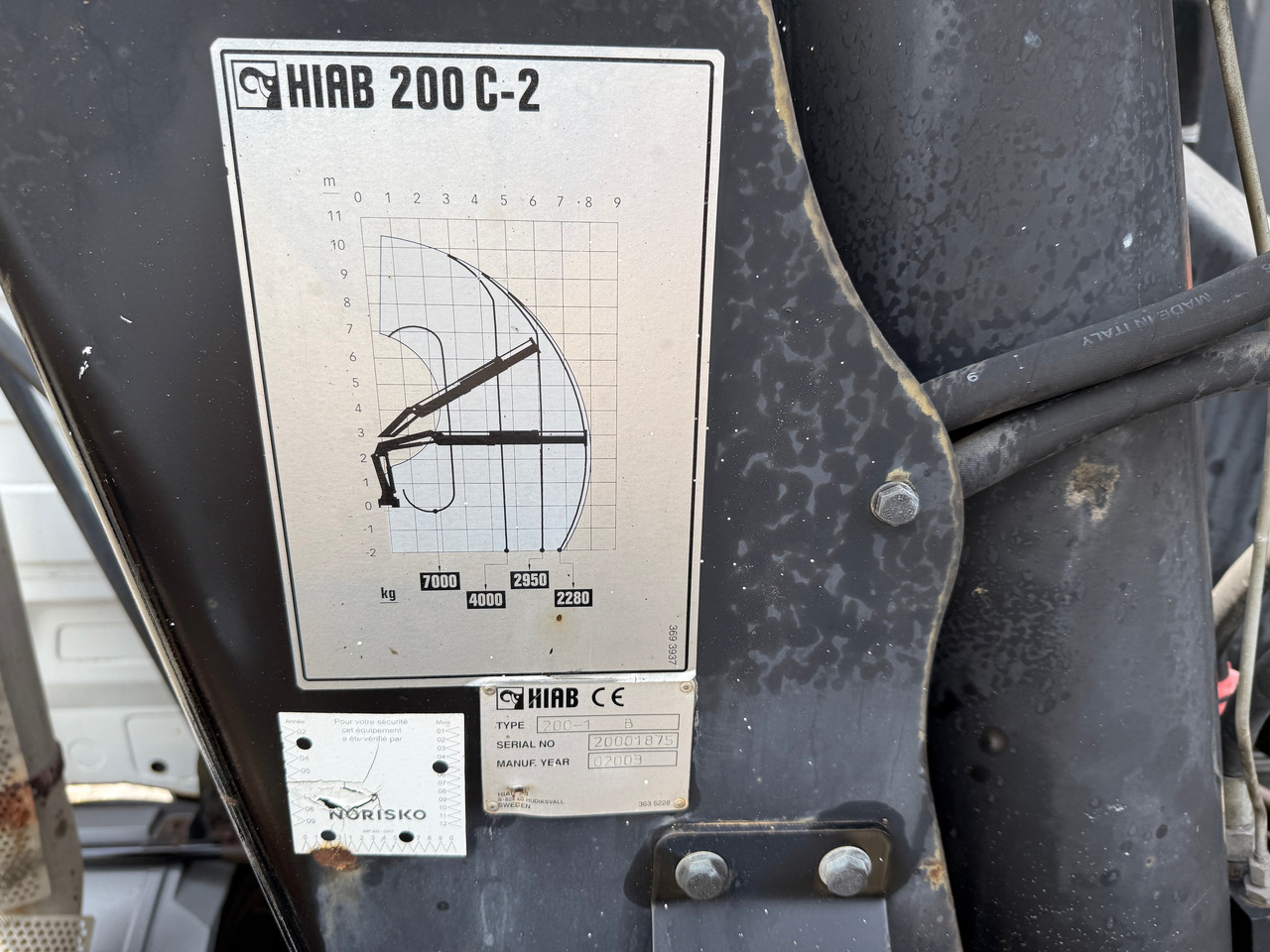 Camion porte-voitures, Camion grue Mercedes-Benz 2535 Actros MP1 Baumaschinentransporter mit Kran und Rampen: photos 18