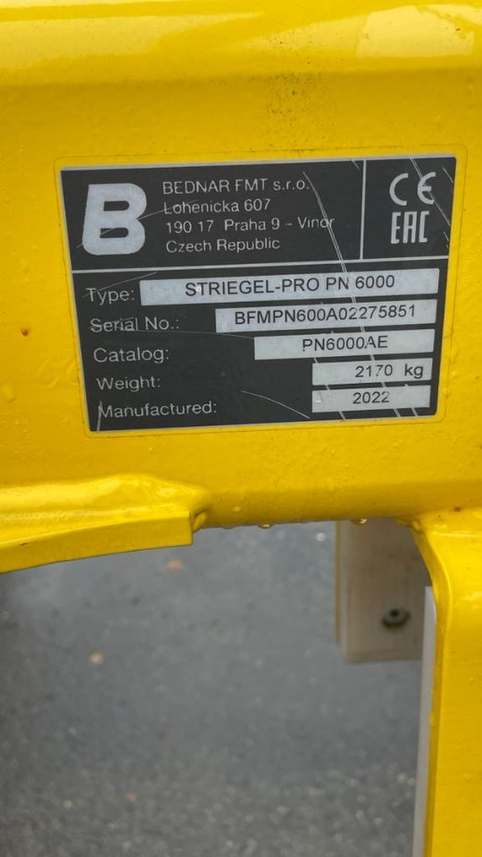 Bednar Striegl PN 6000 - Herse étrille: photos 5 Bednar Striegl PN 6000 - Herse étrille: photos 5