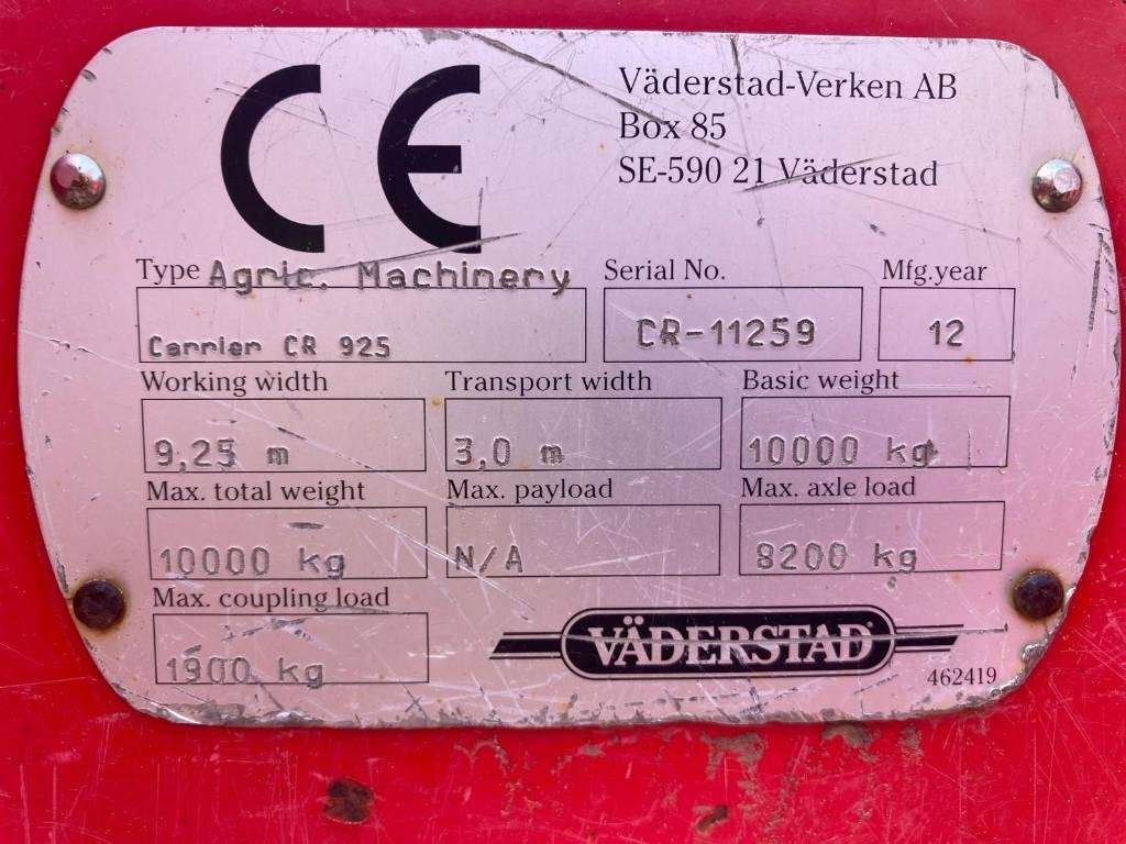 Cover crop Vaderstad Carrier925: photos 8 Cover crop Vaderstad Carrier925: photos 8