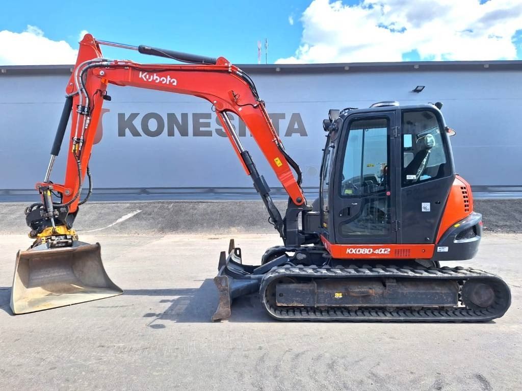 Kubota KX080-4a2 PYÖRITTÄJÄLLÄ - Mini pelle: photos 1 Kubota KX080-4a2 PYÖRITTÄJÄLLÄ - Mini pelle: photos 1