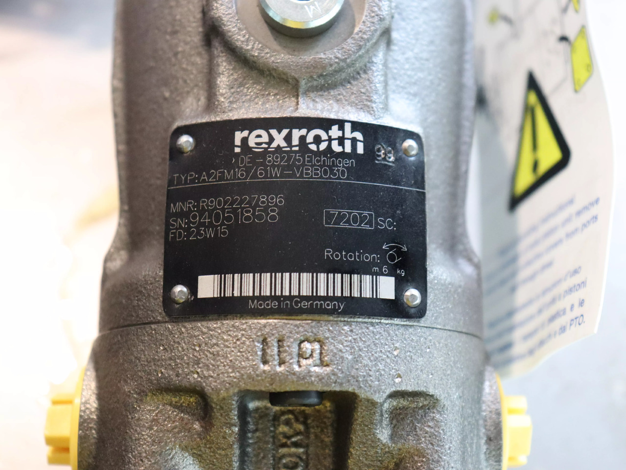 REXROTH A2FM16/61W-VBB030 - Moteur hydraulique pour Matériel de manutention: photos 4 REXROTH A2FM16/61W-VBB030 - Moteur hydraulique pour Matériel de manutention: photos 4