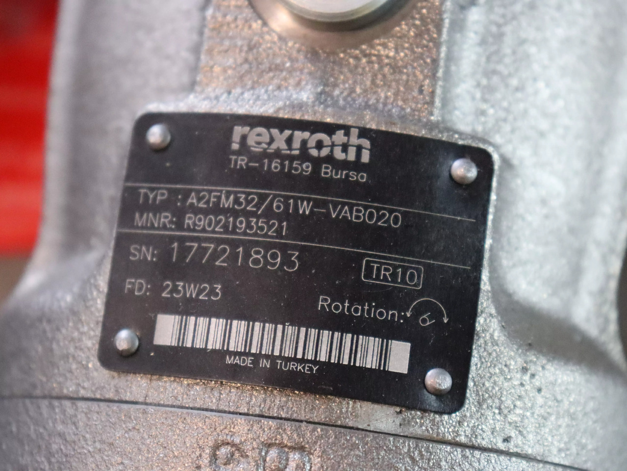 REXROTH A2FM63/61W-VAB020 - Moteur hydraulique pour Matériel industriel: photos 4 REXROTH A2FM63/61W-VAB020 - Moteur hydraulique pour Matériel industriel: photos 4