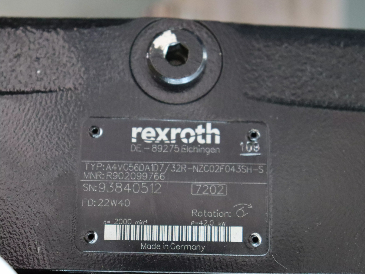 REXROTH A4VG56DA1D7/32R-NZC02F043SH-S - Pompe hydraulique pour Engins de chantier: photos 4 REXROTH A4VG56DA1D7/32R-NZC02F043SH-S - Pompe hydraulique pour Engins de chantier: photos 4