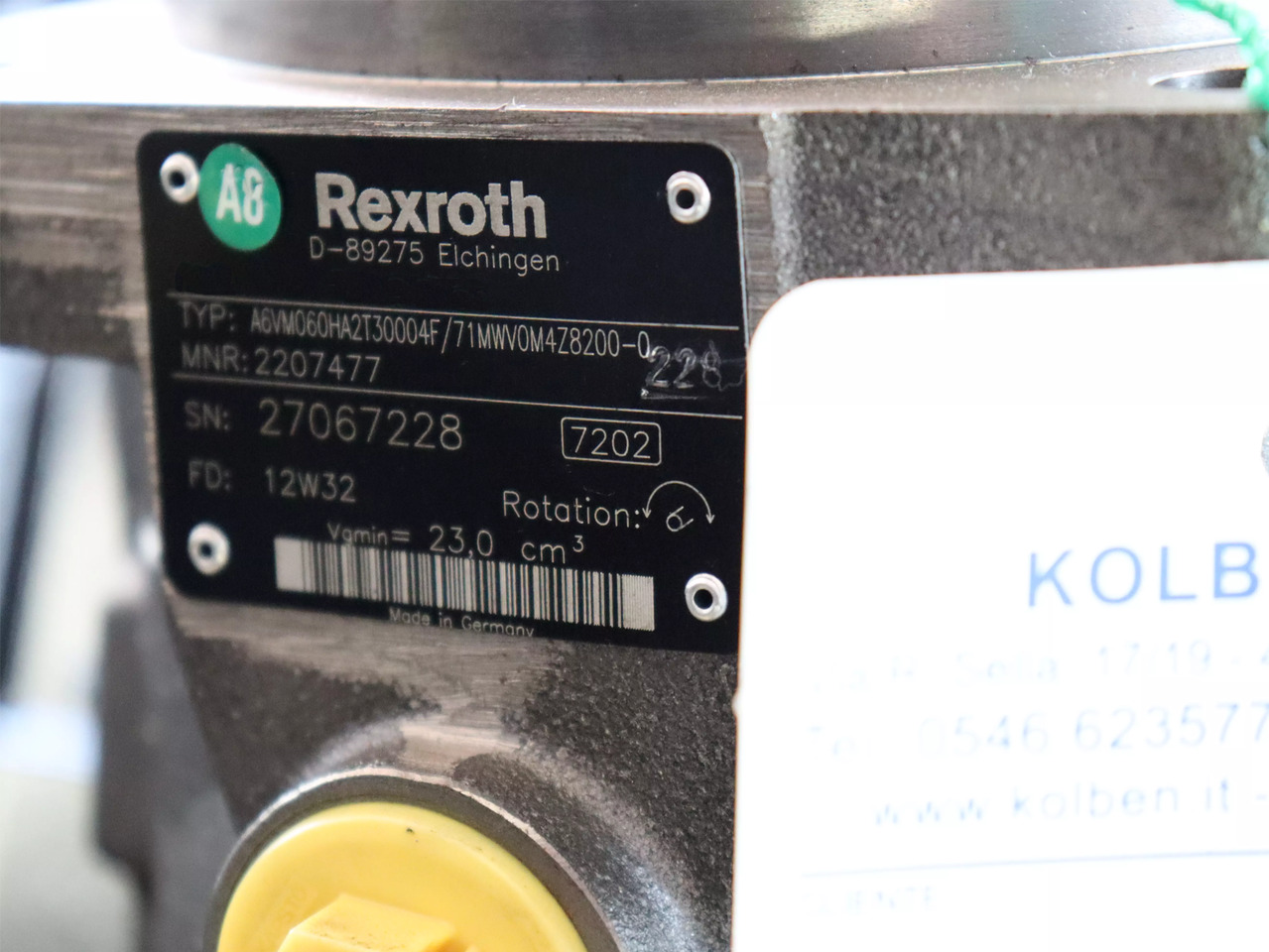 REXROTH A6VM060HA2T30004F/71MWV0M4Z8200-0 - Moteur hydraulique pour Matériel de manutention: photos 4 REXROTH A6VM060HA2T30004F/71MWV0M4Z8200-0 - Moteur hydraulique pour Matériel de manutention: photos 4