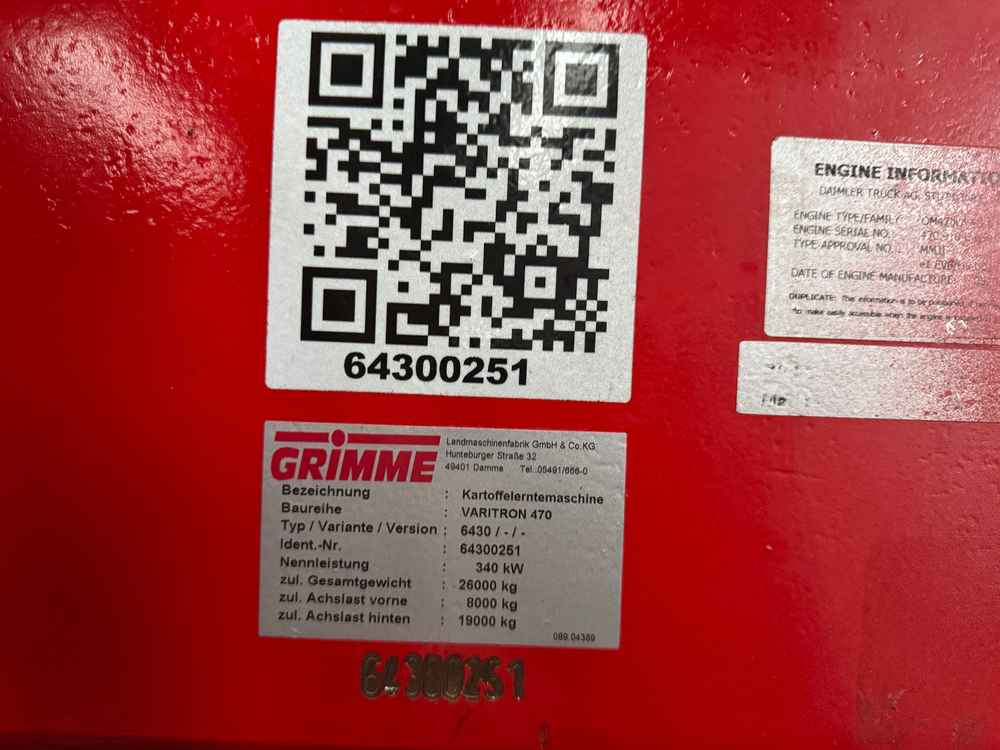 Grimme VARITRON 470 - Matériel de récolte: photos 2 Grimme VARITRON 470 - Matériel de récolte: photos 2
